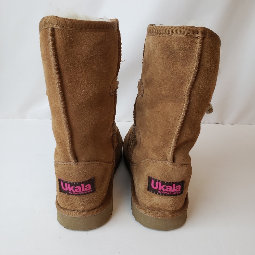 Ukala Wool Mid Calf Winter Boots Sz K4 Brown - Picture 5 of 6